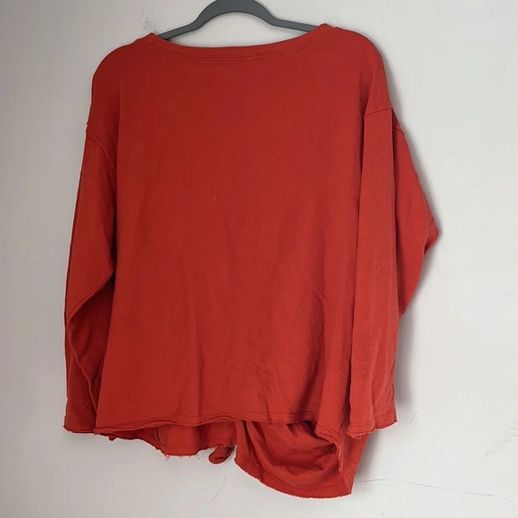 Free People Beach Long Sleeve Front Tie Top Size XS Petite - Picture 6 of 6